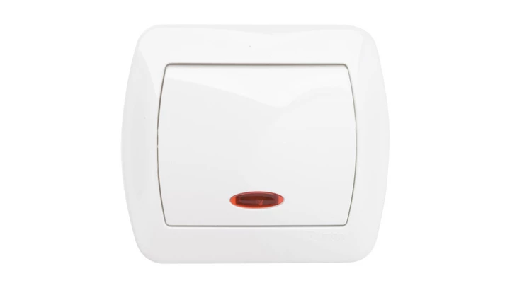 Simon Akord Łącznik jednobiegunowy z podświetleniem biały AW1L/11