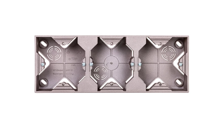 IMPRESJA Puszka natynkowa potrójna tytan PNP-3Y/23