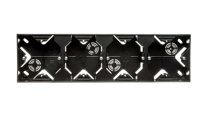 IMPRESJA Puszka natynkowa poczwórna antracyt PNP-4Y/50