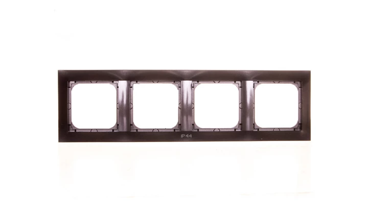 IMPRESJA Ramka poczwórna do łączników IP44 antracyt RH-4Y/50