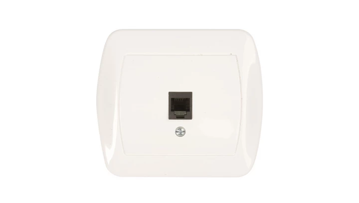 Simon Akord Gniazdo telefoniczne pojedyncze RJ12 białe AT1/11