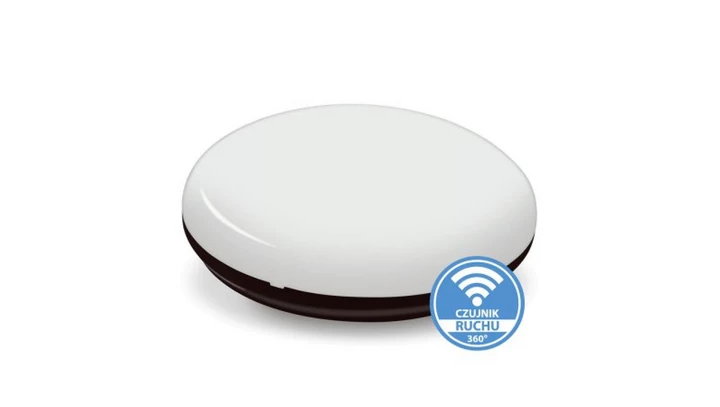 Plafon SUN n/t 9W AC 230V 50Hz 4000K (neutr.) 120 st. IP54 z czujnikiem ruchu 1150lm PL-SUN/LED/9W/CR czarny