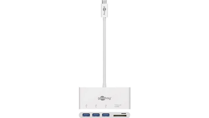Multi adapter USB-C - 3x USB-A 3.0 + microSD + SD 62097