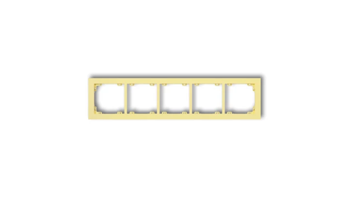 DECO Ramka pięciokrotna DECO Pastel Matt kanarkowy 43DR-5
