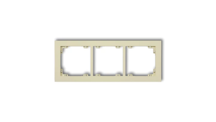 DECO Ramka potrójna DECO Pastel Matt orzech ziemny 44DR-3