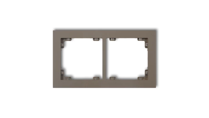 DECO Ramka podwójna DECO Pastel Matt czekoladowy 49DR-2