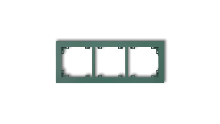 DECO Ramka potrójna DECO Pastel Matt szmaragdowy 51DR-3