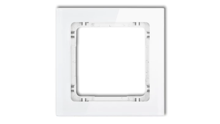 DECO Ramka pojedyncza - efekt szkła (ramka: biała spód: biały) biały 0-0-DRS-1