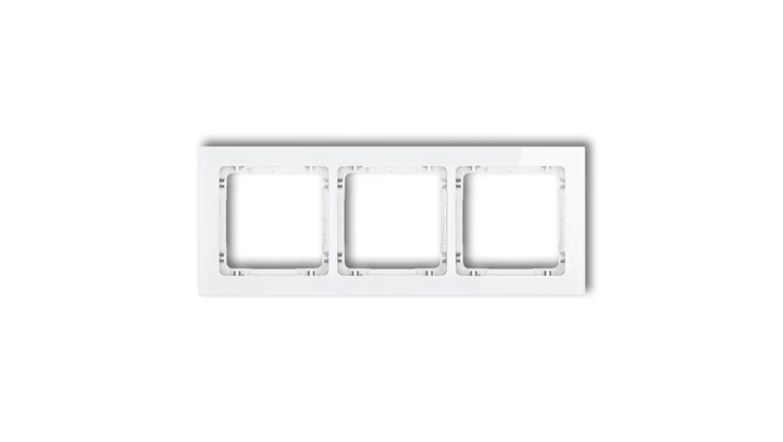 DECO Ramka potrójna - efekt szkła (ramka: biała spód: biały) biały 0-0-DRS-3