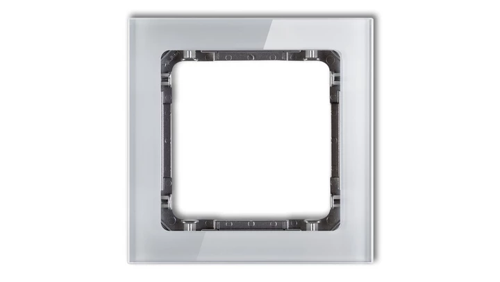 DECO Ramka pojedyncza - efekt szkła (ramka: szara spód: grafitowy) szary 15-11-DRS-1