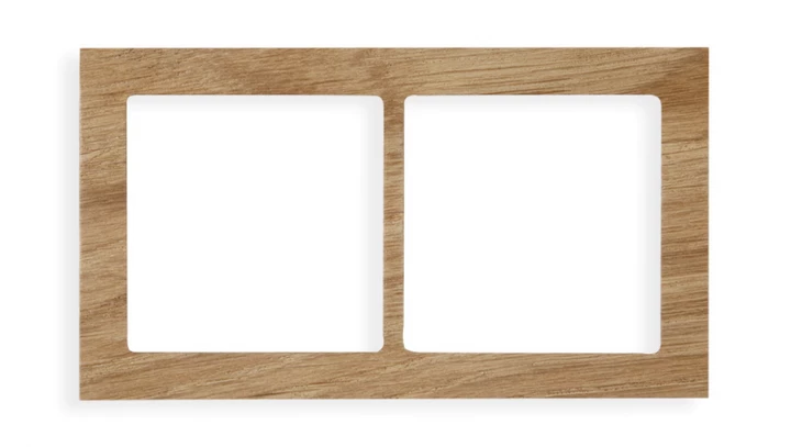 DECO Ramka podwójna - drewno (dąb) dąb DRD-2F