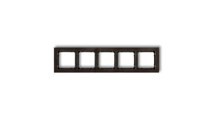 DECO Ramka pięciokrotna - efekt drewna (ramka wenge spód czarny) efekt wenge DRD-5G