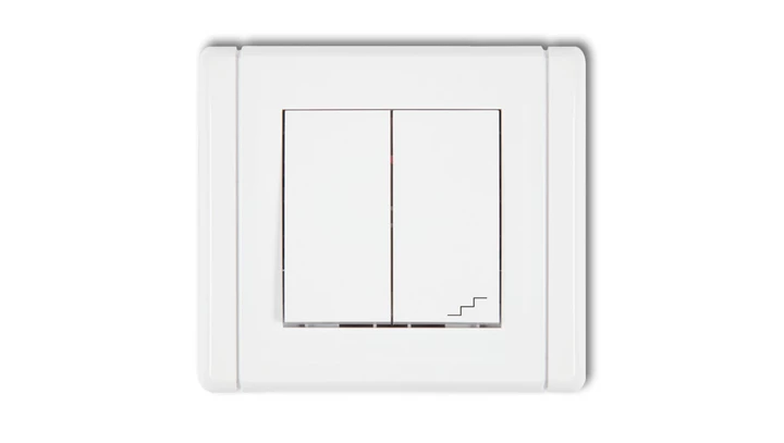 FLEXI Łącznik jednobiegunowy ze schodowym (osobne zasilanie) biały FWP-10.2