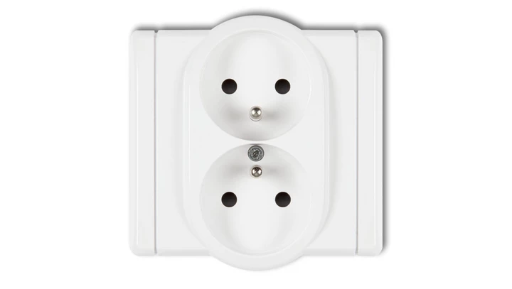 FLEXI Gniazdo podwójne z/u biały FGP-2zp