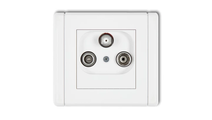 FLEXI Gniazdo antenowe RTV-SAT końcowe (2 wejścia antenowe) biały FGST