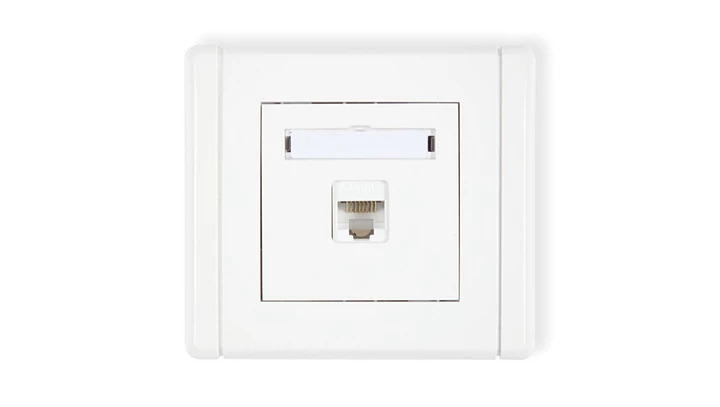 FLEXI Gniazdo komputerowe pojedyncze 1xRJ45, kat. 6, ekranowane, 8-stykowe biały FGK-5