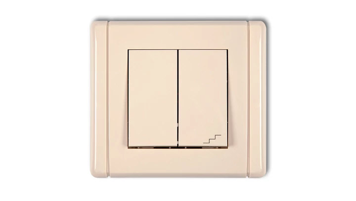 FLEXI Łącznik jednobiegunowy ze schodowym (osobne zasilanie) beżowy 1FWP-10.2