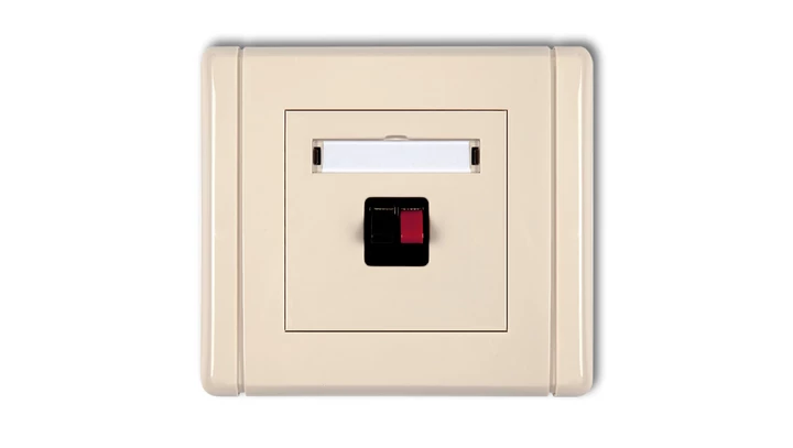 FLEXI Gniazdo głośnikowe pojedyncze beżowy 1FGG-1