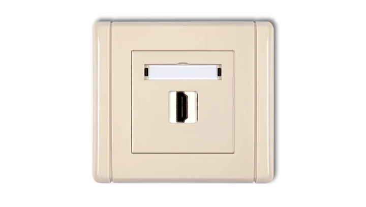 FLEXI Gniazdo pojedyncze HDMI beżowy 1FHDMI-1