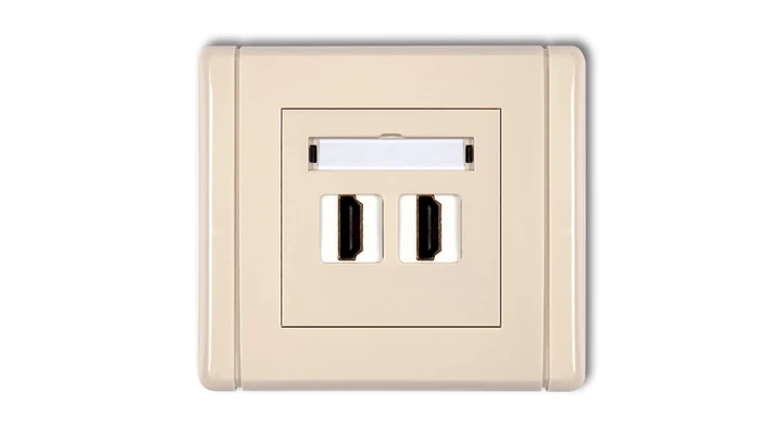 FLEXI Gniazdo podwójne HDMI beżowy 1FHDMI-2