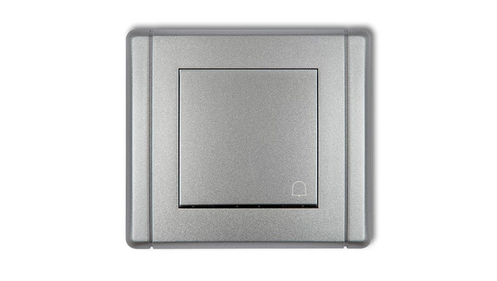 FLEXI Przycisk /dzwonek/ srebrny metalik 7FWP-4