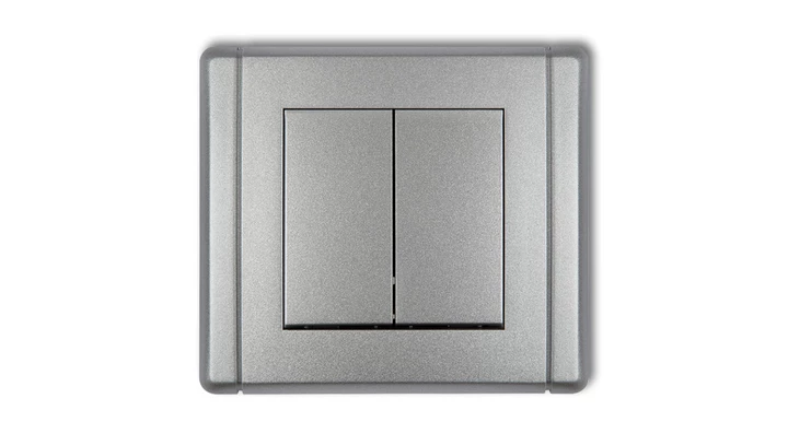 FLEXI Przycisk dwubiegunowy srebrny metalik 7FWP-44.2