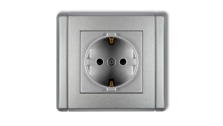 FLEXI Gniazdo pojedyncze z/u SCHUKO srebrny metalik 7FGP-1sp