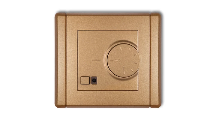 FLEXI Regulator temperatury elektroniczny z czujnikiem podpodłogowym złoty metalik 8FRT-1