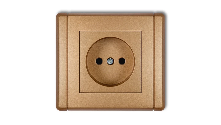 FLEXI Gniazdo pojedyncze b/u złoty metalik 8FGP-1p