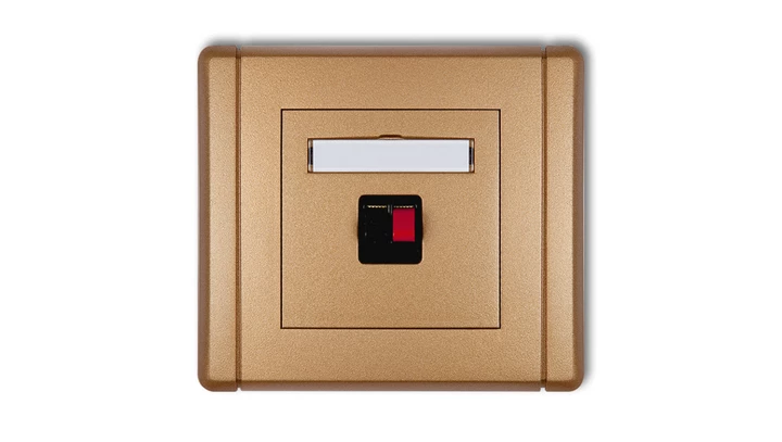 FLEXI Gniazdo głośnikowe pojedyncze złoty metalik 8FGG-1