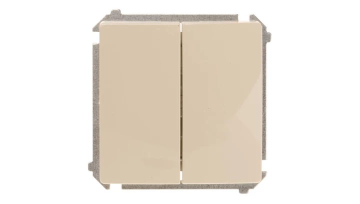 Simon Basic Łącznik schodowy podwójny beżowy BMW6/2.01/12