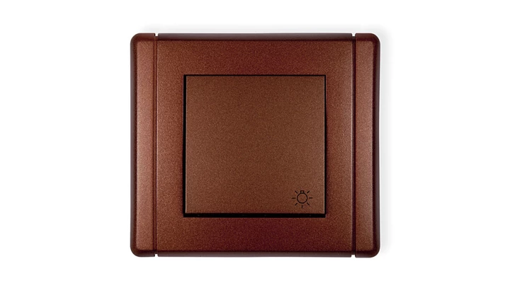 FLEXI Przycisk /światło/ brązowy metalik 9FWP-5