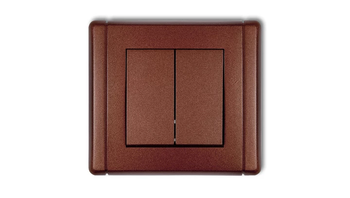 FLEXI Przycisk dwubiegunowy brązowy metalik 9FWP-44.2