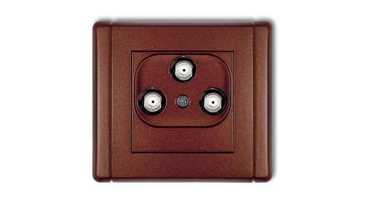 FLEXI Gniazdo multimedialne 3F DATA (UPC) brązowy metalik 9FGMU