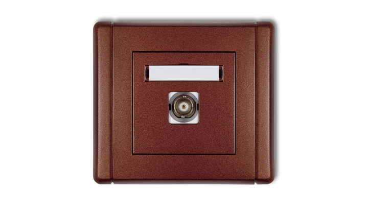 FLEXI Gniazdo pojedyncze BNC brązowy metalik 9FGBNC-1