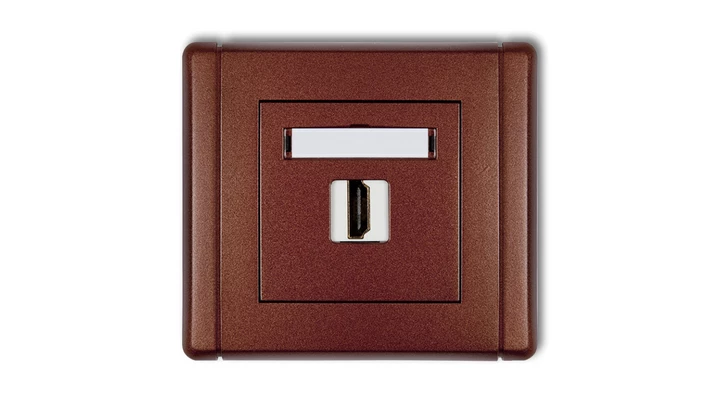 FLEXI Gniazdo pojedyncze HDMI brązowy metalik 9FHDMI-1