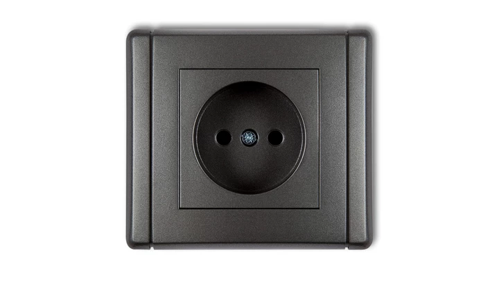 FLEXI Gniazdo pojedyncze b/u grafitowy 11FGP-1p