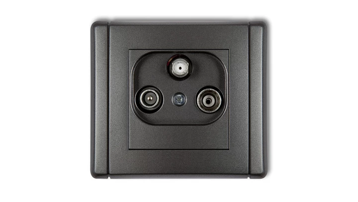 FLEXI Gniazdo antenowe RTV-SAT końcowe (2 wejścia antenowe) grafitowy 11FGST