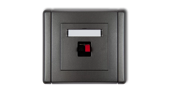 FLEXI Gniazdo głośnikowe pojedyncze grafitowy 11FGG-1