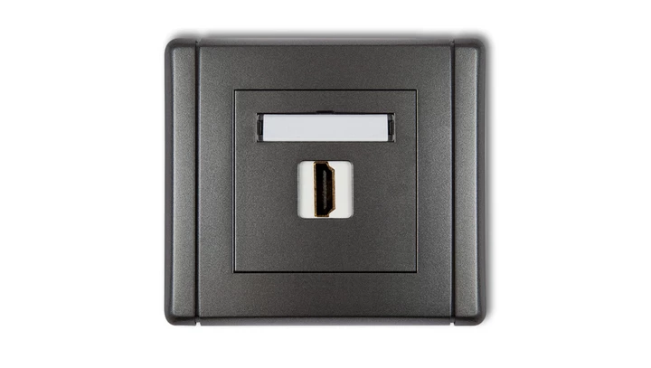 FLEXI Gniazdo pojedyncze HDMI grafitowy 11FHDMI-1