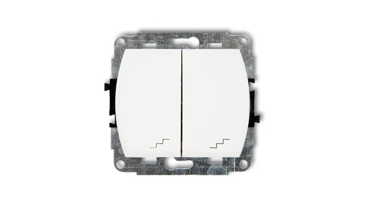 TREND Łącznik podwójny schodowy biały WP-33