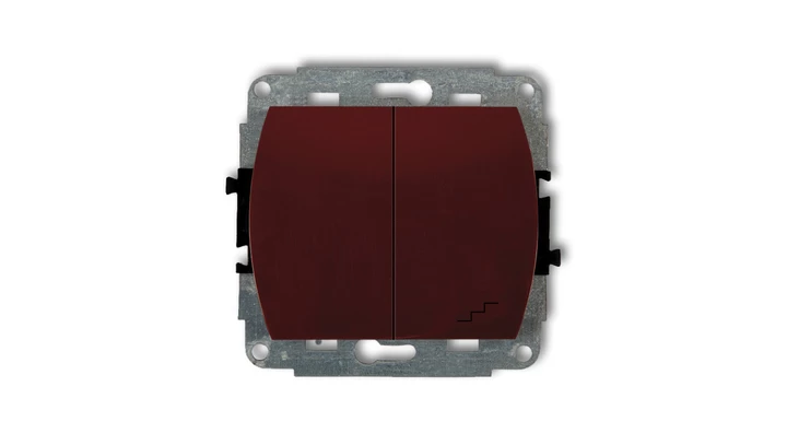 TREND Łącznik jednobiegunowy ze schodowym brązowy 4WP-10