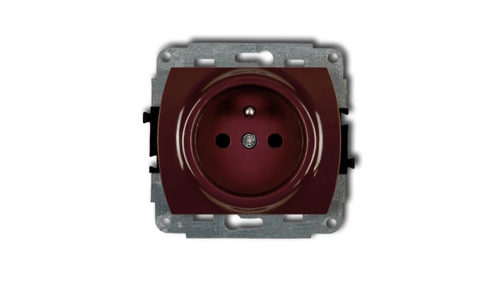 TREND Gniazdo pojedyncze z/u 2P+Z brązowy 4GP-1zp