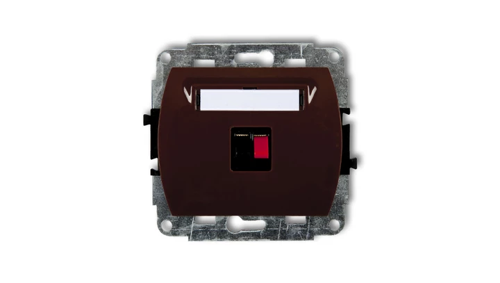 TREND Gniazdo głośnikowe pojedyncze brązowy 4GG-1