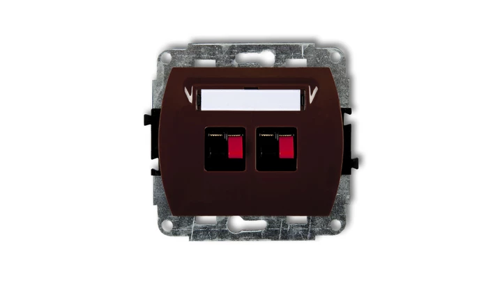 TREND Gniazdo głośnikowe podwójne brązowy 4GG-2