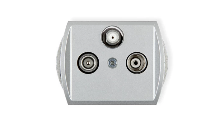 TREND Gniazdo antenowe RTV-SAT przelotowe 10dB srebrny 5GSP