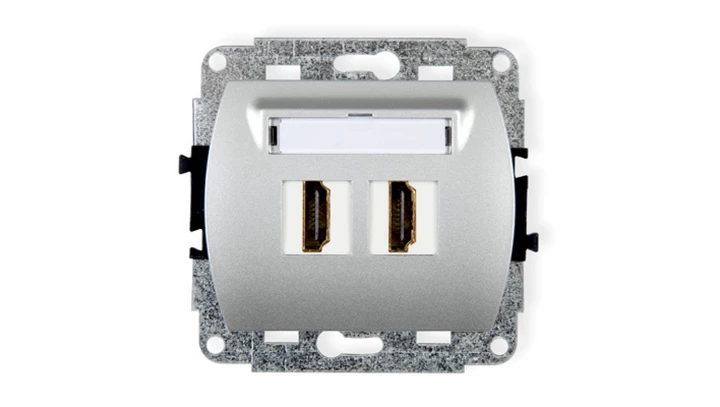 TREND Gniazdo podwójne HDMI srebrny 5HDMI-2