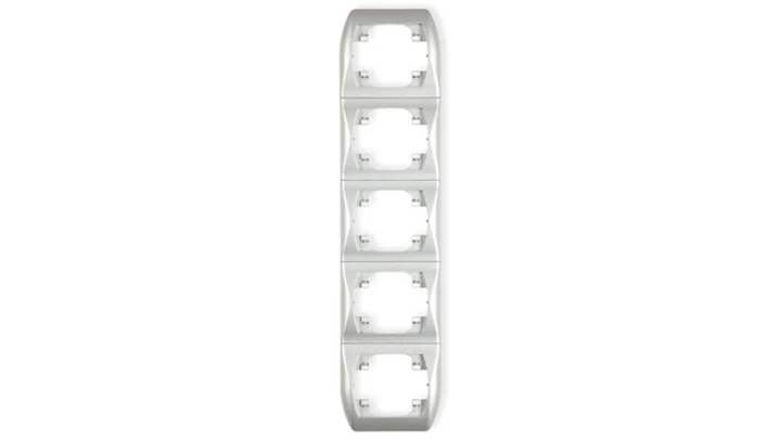 TREND Ramka pionowa pięciokrotna srebrny 5RV-5