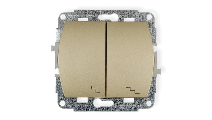 TREND Łącznik podwójny schodowy złoty 6WP-33