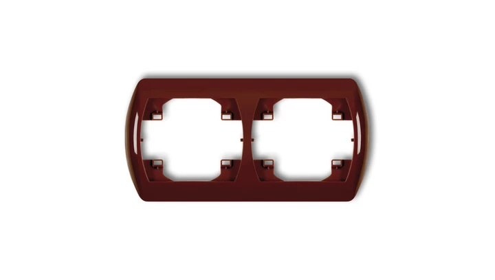 TREND Ramka pozioma podwójna brązowy 4RH-2